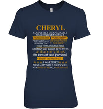 Load image into Gallery viewer, Cheryl Custom Name Gift A Warrior's Mentality With A Poet's Soul Ladies Tee
