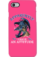 Load image into Gallery viewer, Apparently I Have An Attitude Blue Dragon Phone case

