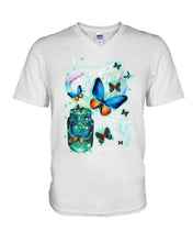 Load image into Gallery viewer, Butterfly Close My Eyes And Hug You Gift For Women Guys V-Neck
