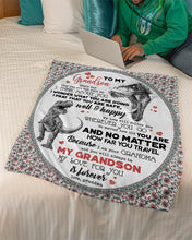Load image into Gallery viewer, Grandma Gift For Grandson With Meaningful Message My Love For You Is Forever Fleece Blanket
