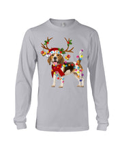 Load image into Gallery viewer, Beagle Gorgeous Reindeer Xmas Lights Gift For Dog Lovers Unisex Long Sleeve

