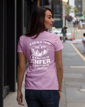 Load image into Gallery viewer, Je Suis Né El En   Jarvier   Enfer Le Diable N Aime Pas Birthday Gift Ladies Tee
