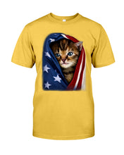 Load image into Gallery viewer, Lovely Tote Bag Cat In American Flag Gift For Cat Lovers Guys Tee
