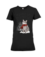 Load image into Gallery viewer, Cats Snow Funny Gift For Cats Lovers Ladies Tee
