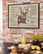 Load image into Gallery viewer, I Love You More Custom Name Deer Gift For Boyfriend Framed Matte Canvas
