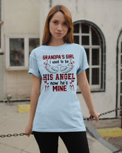 Load image into Gallery viewer, Grandpa's Girl I Used To Be His Angel Gift For Men Guys Tee
