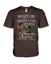 Load image into Gallery viewer, August Girl Daughter Of God Meaningful Gift For Women Guys V-Neck
