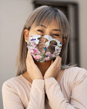 Load image into Gallery viewer, Gift For Dog LoversChesapeake Bay Retriever With Peonies Cloth Face Mask
