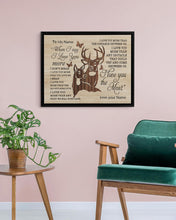 Load image into Gallery viewer, I Love You More Custom Name Deer Gift For Boyfriend Framed Matte Canvas
