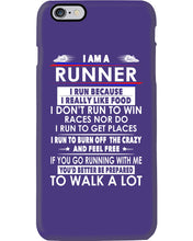 Load image into Gallery viewer, I Am A Runner I Run Because I Really Like Food Custom Design Phone case
