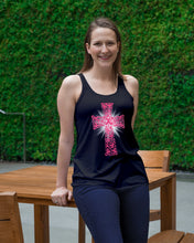 Load image into Gallery viewer, Cross Breast Cancer Awareness  Special Custom Design Ladies Flowy Tank
