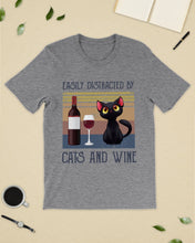 Load image into Gallery viewer, Easily Distracted By Cats And Wine Special Custom Design Guys Tee
