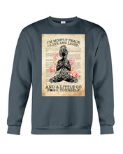 Load image into Gallery viewer, I'm Mostly Peace Love And Light Yoga Gift For Yoga Lovers Sweatshirt
