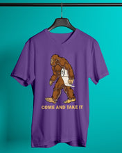 Load image into Gallery viewer, Bigfoot Come And Take It Simple Custom Design Guys V-Neck
