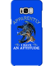 Load image into Gallery viewer, Apparently I Have An Attitude Blue Dragon Phone case
