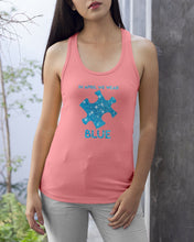 Load image into Gallery viewer, In April We Wear Blue Autism Awareness Special Custom Design Ladies Flowy Tank
