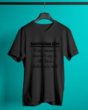 Load image into Gallery viewer, Australian  Girl My Face Definitely Will Say It For Personalized Nation Gift Guys V-Neck
