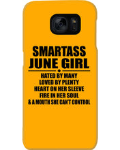 Load image into Gallery viewer, Birthday Gift For Smartass June GirlHeart On Her Sleeve Phone case
