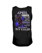 Load image into Gallery viewer, I Was Born In April My Scars Tell Me A Story Trending Unisex Tank Top
