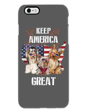 Load image into Gallery viewer, Keep America Great Yorkshire Terrier Gift For Dog Lovers Phone case
