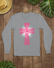 Load image into Gallery viewer, Cross Breast Cancer Awareness  Special Custom Design Unisex Long Sleeve
