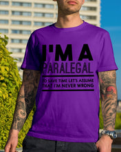 Load image into Gallery viewer, I'm A Paralegal   Special Unique  Custom Design Guys Tee

