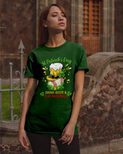 Load image into Gallery viewer, Baseball Drink Beer Day St Patrick's Day Gift For Baseball Lovers Guys Tee
