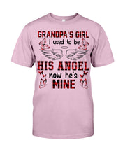 Load image into Gallery viewer, Grandpa's Girl I Used To Be His Angel Gift For Men Guys Tee
