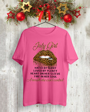 Load image into Gallery viewer, July Girl Hated By Many Loved By Plenty Trending For Birthday Gift Guys Tee
