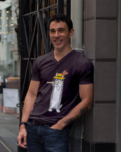 Load image into Gallery viewer, Cat Plays Flute Special Custom Design For Music Lovers Guys V-Neck
