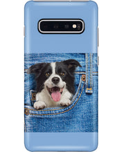 Load image into Gallery viewer, Border Collie In Denim Pocket Gift For Dog Lovers Phone case
