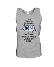 Load image into Gallery viewer, French Survived The Great Toilet Paper Crisis Of 2020 For Personalized Nation Gift Unisex Tank Top
