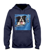 Load image into Gallery viewer, Border Collie In Denim Pocket Gift For Dog Lovers Hoodie
