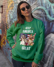 Load image into Gallery viewer, Keep America Great Yorkshire Terrier Gift For Dog Lovers Sweatshirt
