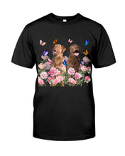 Load image into Gallery viewer, Gift For Dog LoversChesapeake Bay Retriever With Peonies Guys Tee
