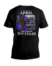 Load image into Gallery viewer, I Was Born In April My Scars Tell Me A Story Trending Guys V-Neck

