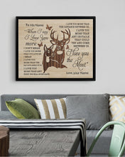 Load image into Gallery viewer, I Love You More Custom Name Deer Gift For Boyfriend Framed Matte Canvas

