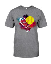 Load image into Gallery viewer, Lovely Phone Case My Heart Is On Field Gift For Softball Lovers Guys Tee
