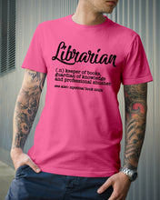 Load image into Gallery viewer, Librarian Keeper Of Books Guardian Of Knowledge Custom Design Guys Tee
