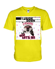Load image into Gallery viewer, Boston Upside Down Now Let's Be Gift For Dog Lovers Guys V-Neck
