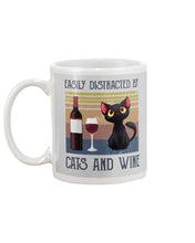 Load image into Gallery viewer, Easily Distracted By Cats And Wine Special Custom Design Mug
