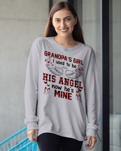 Load image into Gallery viewer, Grandpa's Girl I Used To Be His Angel Gift For Men Unisex Long Sleeve
