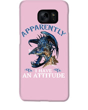Load image into Gallery viewer, Apparently I Have An Attitude Blue Dragon Phone case
