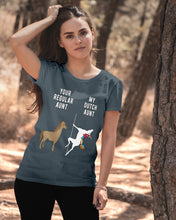 Load image into Gallery viewer, Funny Unicorn Difference Between Your Regular Aunt And My Dutch Aunt Ladies Tee
