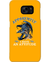 Load image into Gallery viewer, Apparently I Have An Attitude Blue Dragon Phone case
