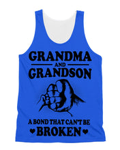 Load image into Gallery viewer, Grandma And Grandson A Bond That Can't Be Broken Custom Design Unisex Tank Top
