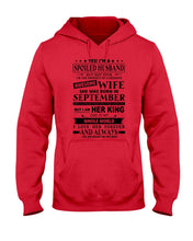 Load image into Gallery viewer, Gift For Husband I'm The Property Of A Freaking Awesome Wife Who Was Born In September Hoodie
