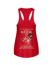 Load image into Gallery viewer, 8th Day God Created Beer To Prevent The Us Marine Ladies Flowy Tank
