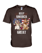 Load image into Gallery viewer, Keep America Great Yorkshire Terrier Gift For Dog Lovers Guys V-Neck
