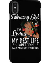 Load image into Gallery viewer, Betty Boop February Girl Living My Best Life Birthday Meaningful Gift Phone case
